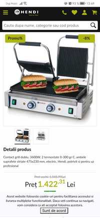 Contact grill dublu-striat