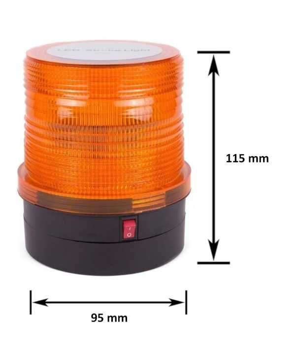 LED Аварийна Сигнална Лампа 12V – Безжична на батерии, с магнит, блиц