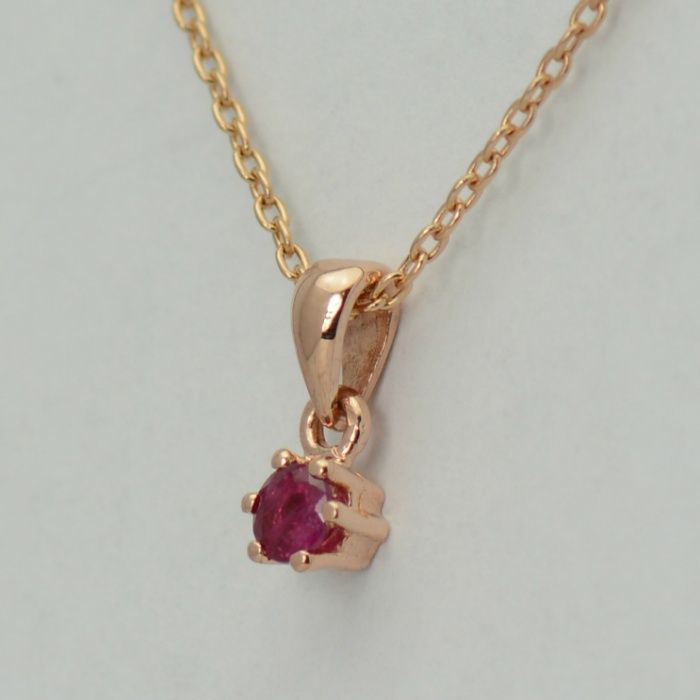 Lant cu pandantiv din aur galben/roz 18k cod 6241, 6225