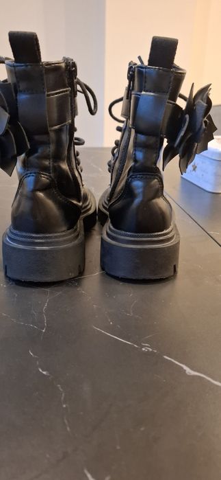 Zara детски боти / кубинки кожени