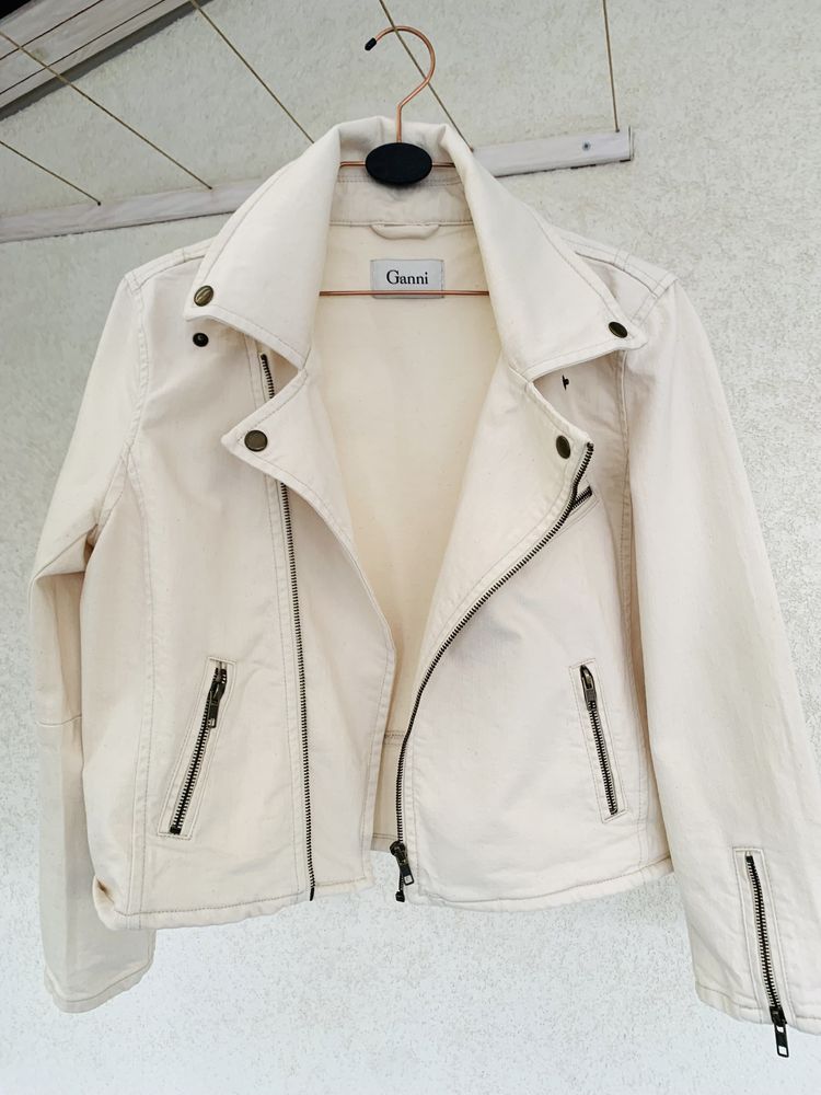 Ganni оригинал дънково яке тип biker jacket