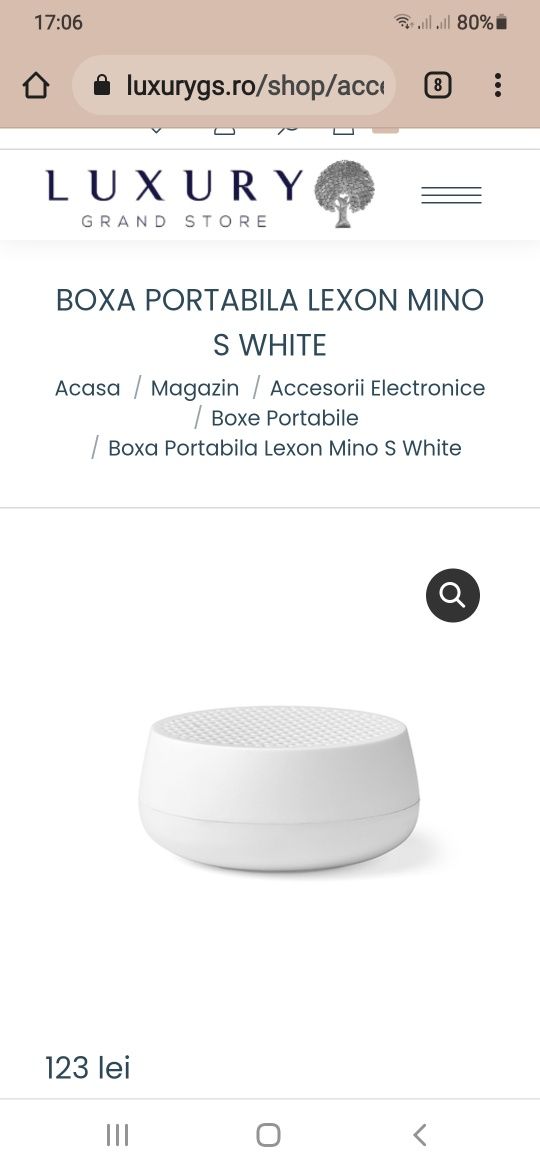 Vand boxa portabila Lexon Mino S sigilata garantie
