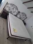 Pat forjat  cu saltea 180x200
