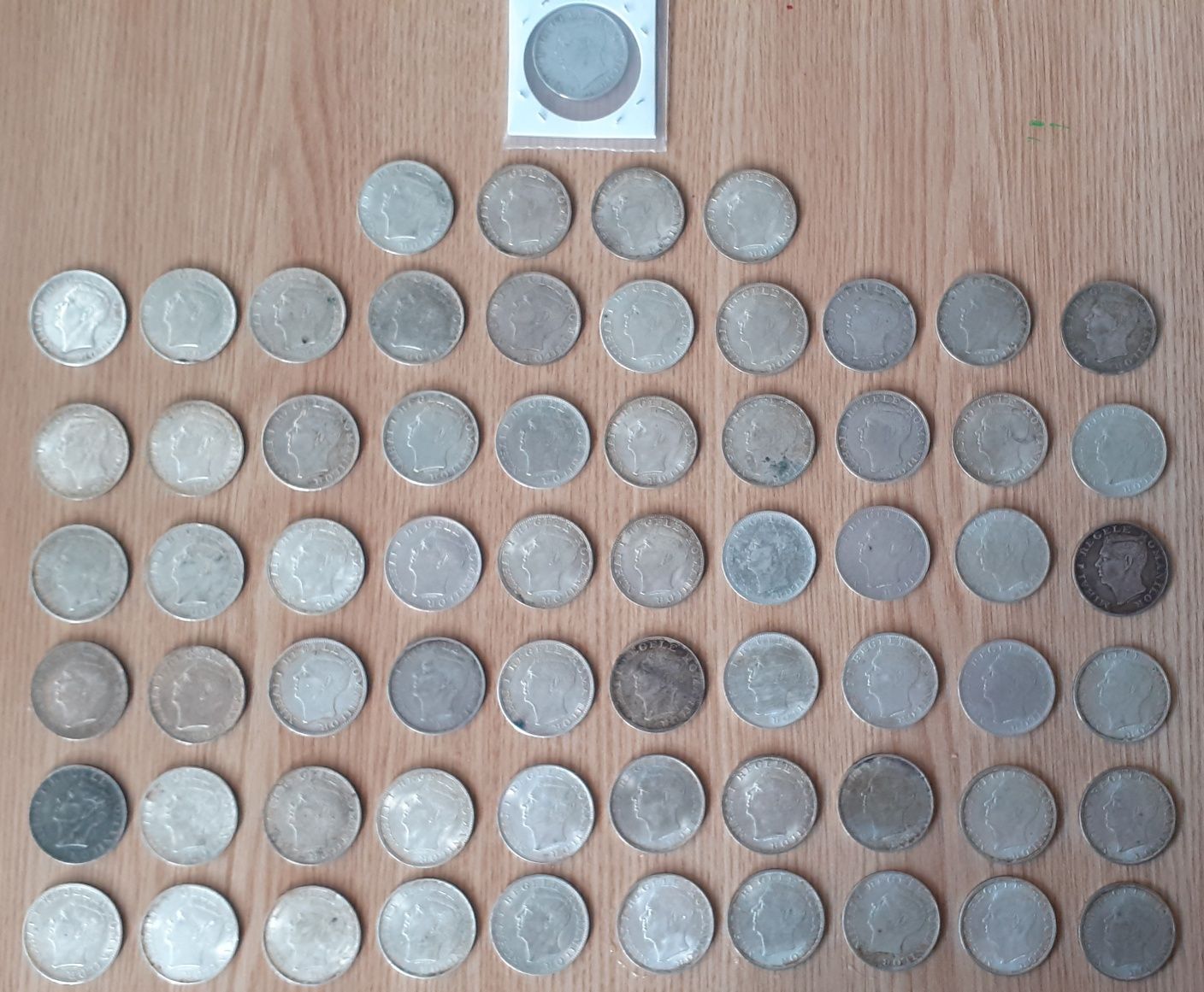 Lot 70 monede argint 500 lei 1944