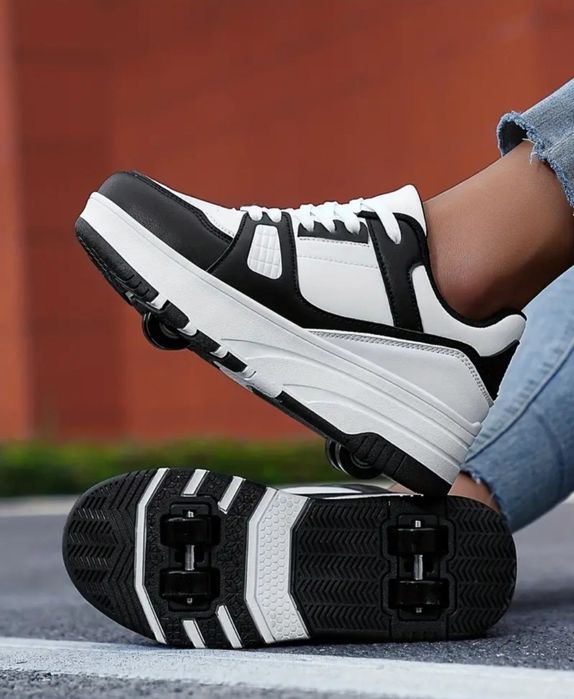 Детски маратонки с колелца, обувки  обувки с колелца, Heelys, Светещи
