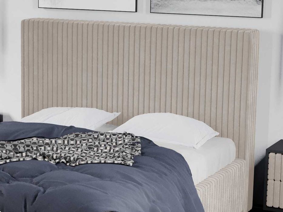 Pat Tapitat pentru saltea de 190 Reno Crem Tilia 3 rabatabil cu lada