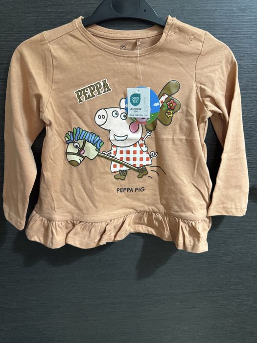 Bluza cu maneca lunga de fete Peppa Pig marimea 98