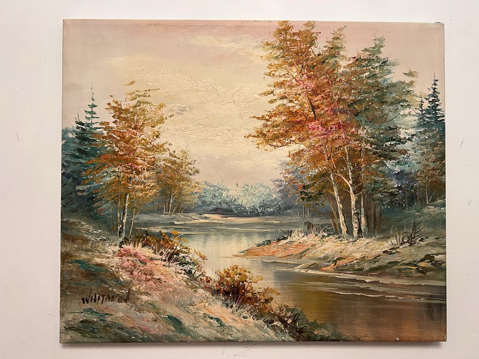 Pictura in ulei pe panza semnata.