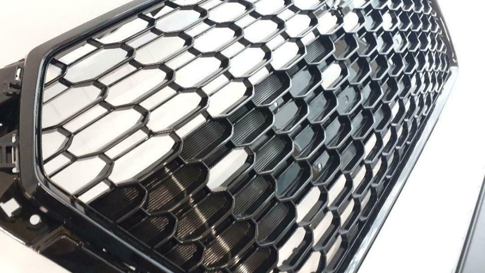 Grila fagure AUDI A4 S4 B9 2015-2019 RS STYLE negru lucios