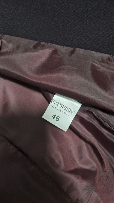 Costum smoking slim bordo, cu vestă