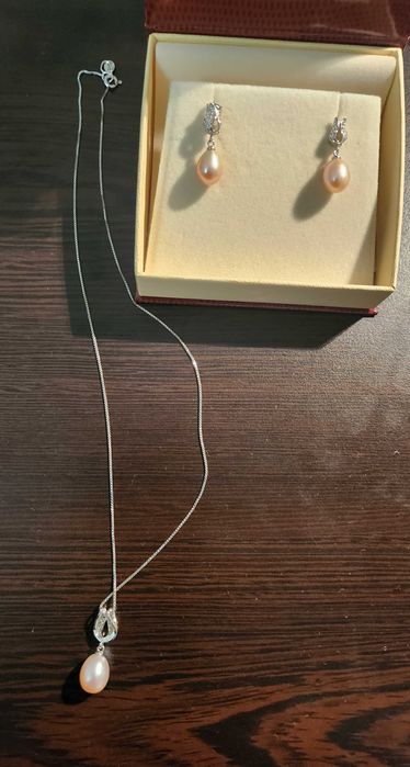 Сребърен комплект YUNO Pearls