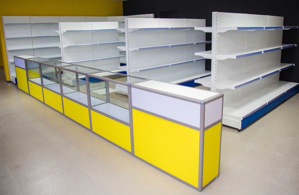 Oynaly prilavkalar, Акция, savdo uskunalari vitrinalar stellajlar