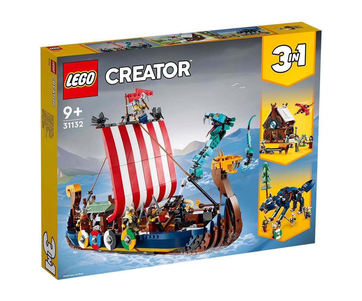 LEGO Creator 31132 - Viking Ship - Викингски кораб и Змията на Мидгард