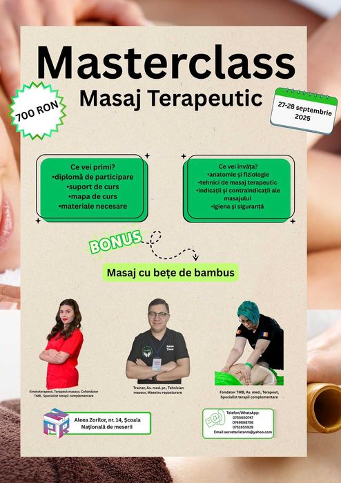 Cursuri profesionale masaj