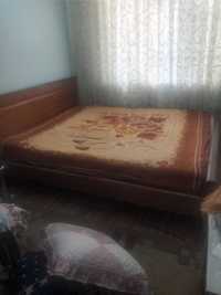 Кровать дерево 2 спальный новый . Матрас ортопед 200 ×180см.