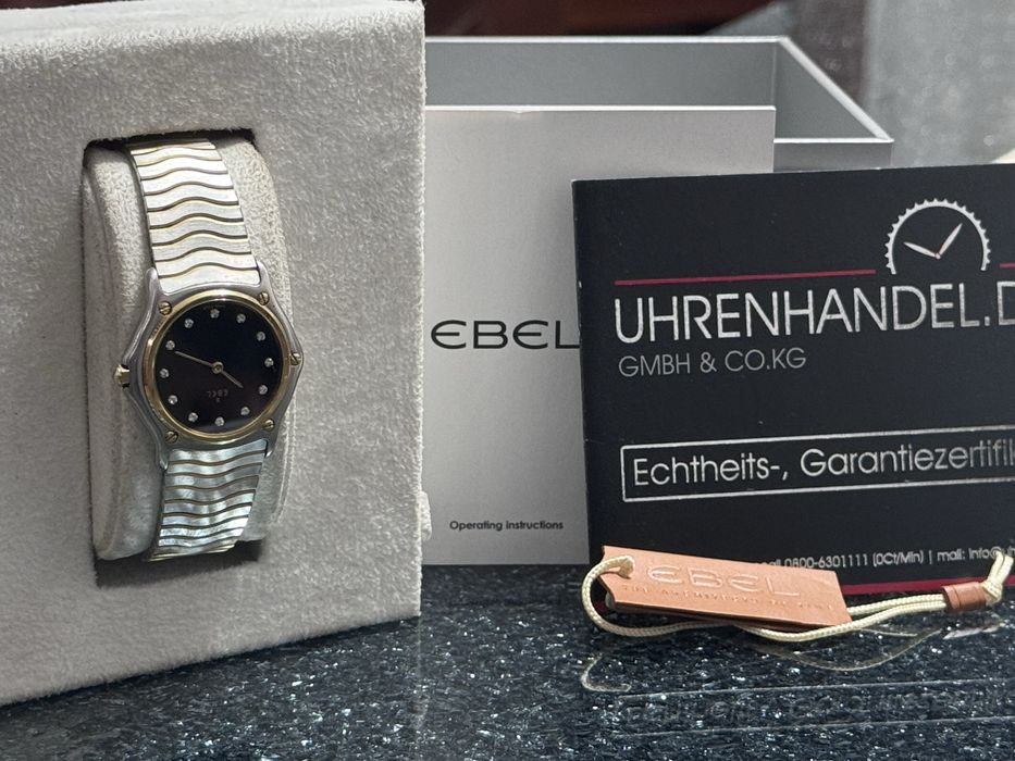 Ceas Ebel aur-otel si diamante