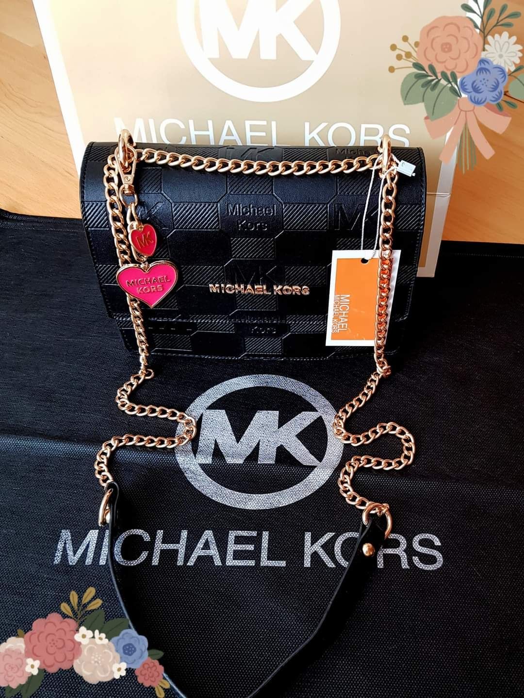 Genti mini Michael Kors new model import Franța logo metalic auriu