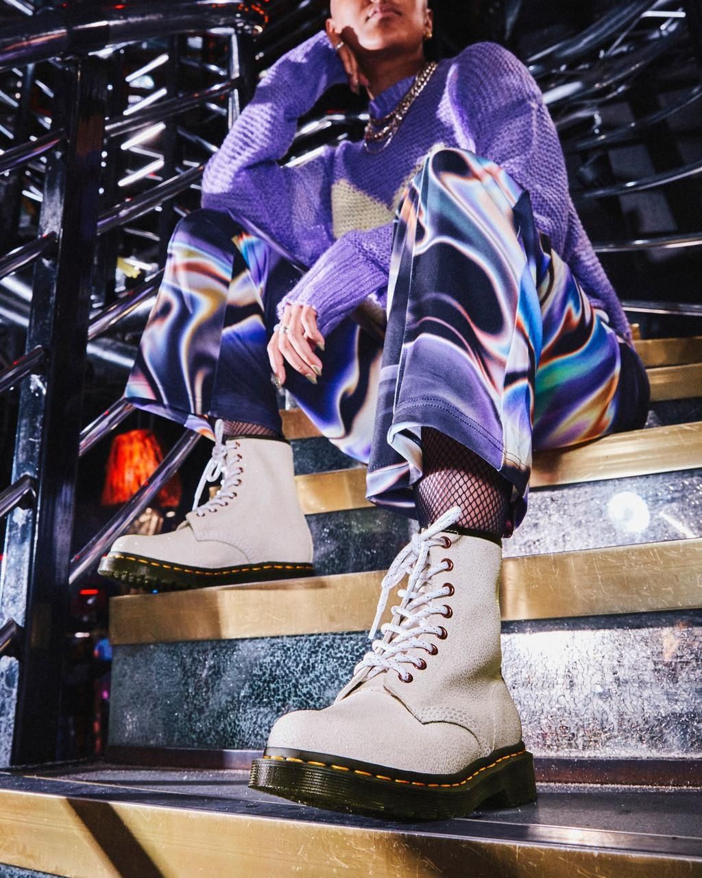 Dr Martens - 1460 Bejewelled Боти Кубинки Естествена Кожа Номер  37