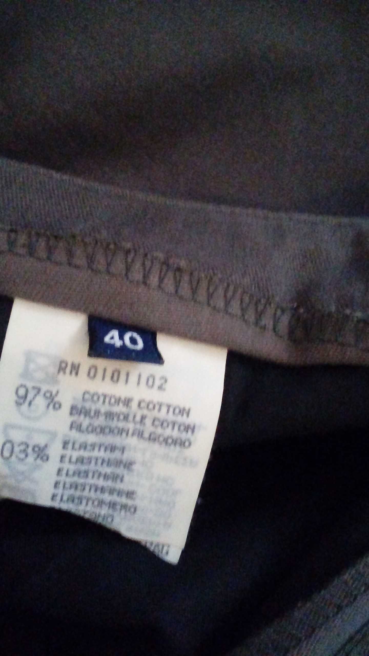 pantaloni Stefanel, noi, S-M, material plin, cotton, elastan