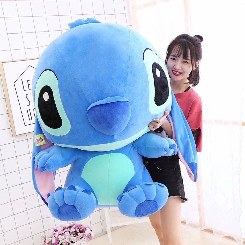 Jucarie de plus, Lilo & Stitch XXL 60 cm, albastru, NOU