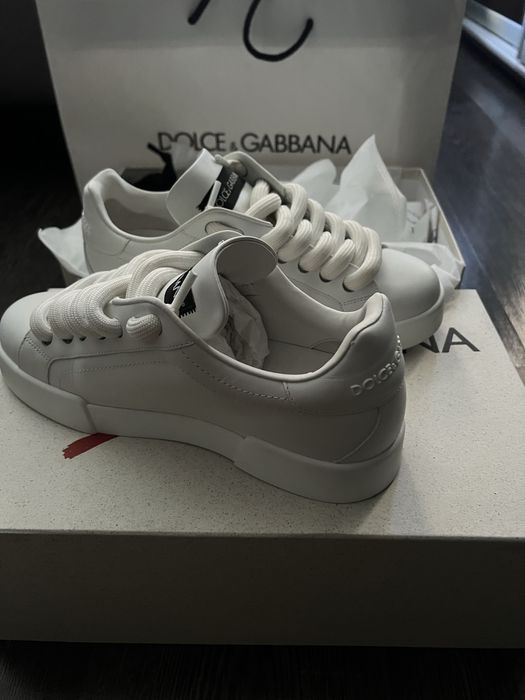 Vand Dolce Gabana protofino full alb sireturi jumbo cu factura