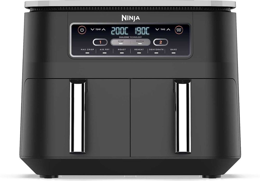 Ninja AF300 двоен фритюрник с топъл въздух, 2470W, 7.6л