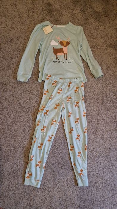 Pijama iarna winter wishes bumbac 100% varsta 7 ani haine copii craciu