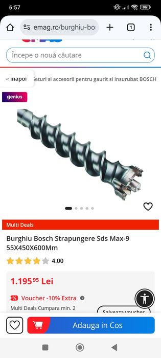 Vând burghiu Bosch sds max..