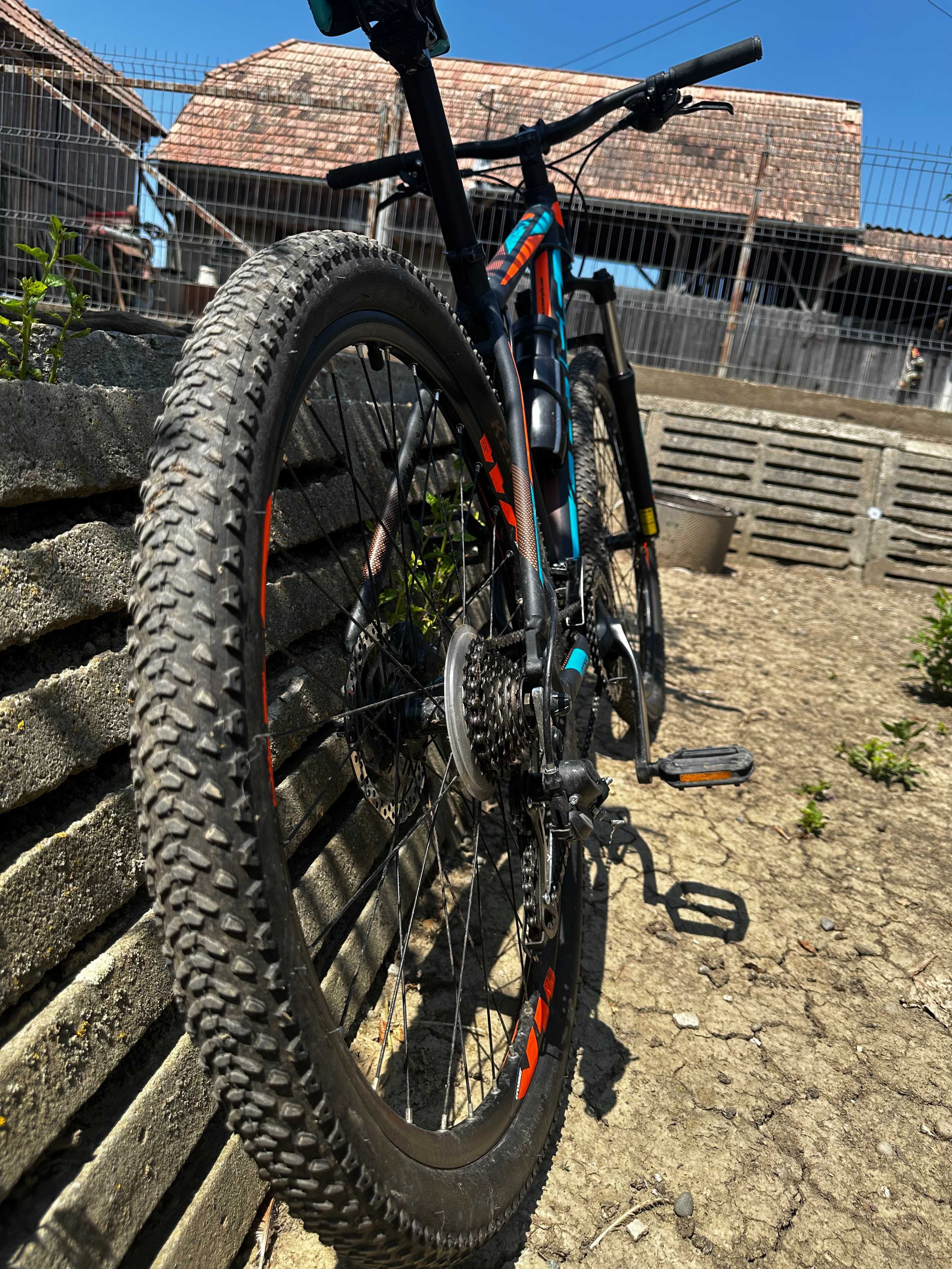 BICICLETA CROSS GRX 7 HDB 27.5" Portocaliu Albastru Negru