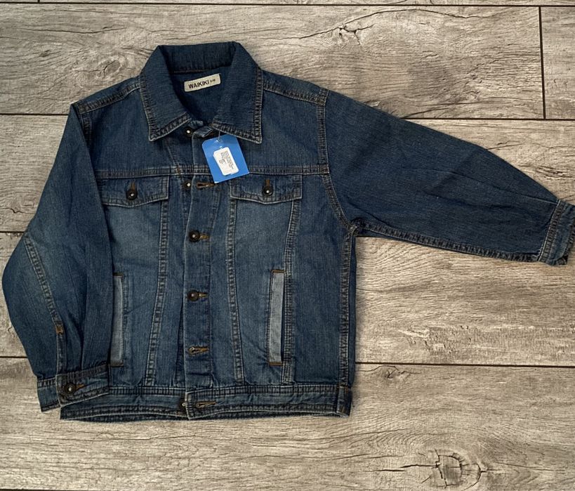 Ново дънково яке с етикет р-р 110