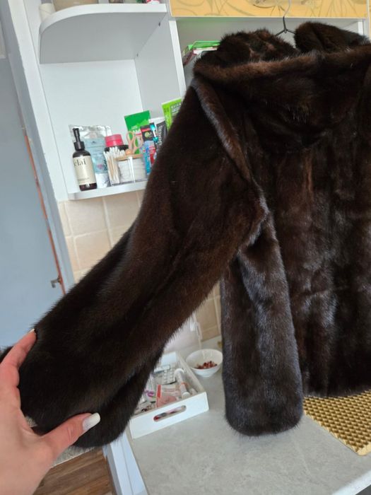 Шуба из целнокройнлй норки