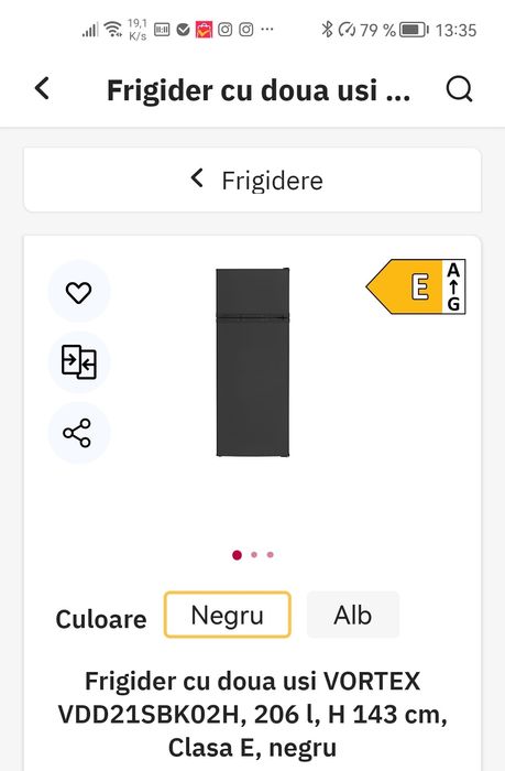 Vand set compus din  frigider +masina+aragaza de spalat marca vortex