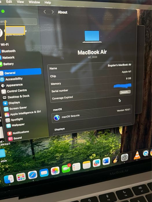 Apple MacBook Air 13″ (M1, 2020) 8 GB/256 GB Space Grey