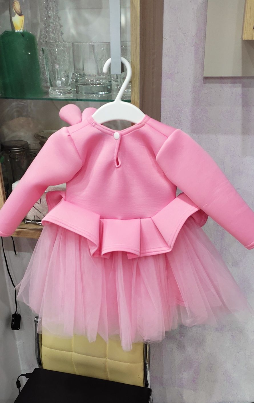 Детска розова  рокля