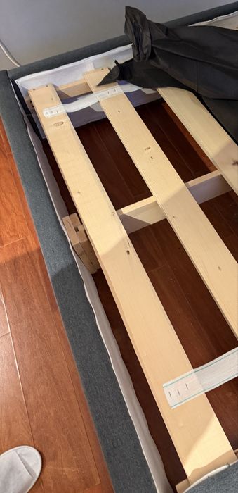 Vand pat 140x200 tapițat stofa gri