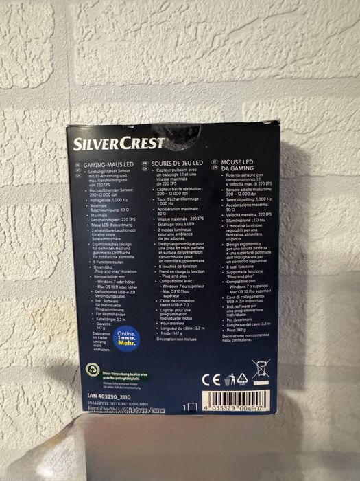 Mouse gaming silvercrest