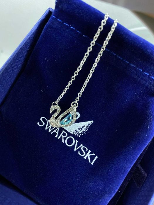 Lant Swarovski lebada albastru
