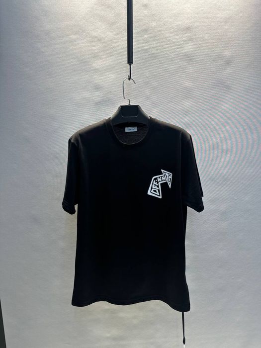 Off-White тениска — черна, размери S–XXL, нова