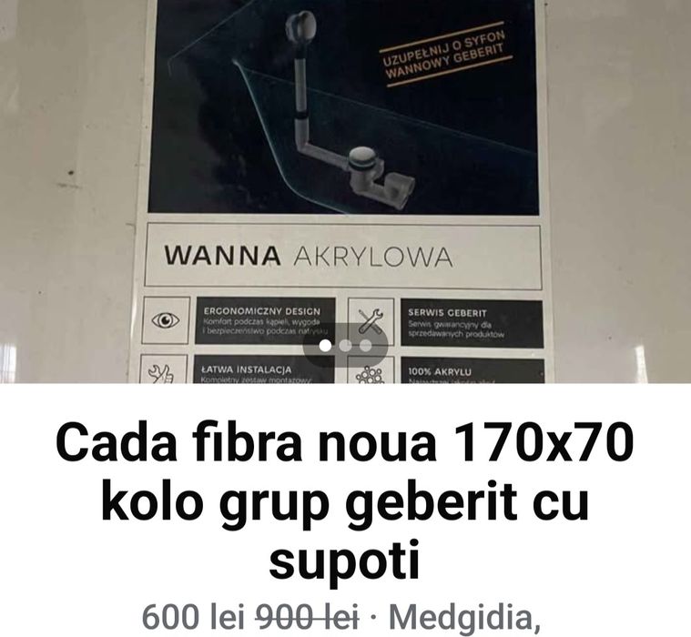 Cada noua 170x70 cu suporti