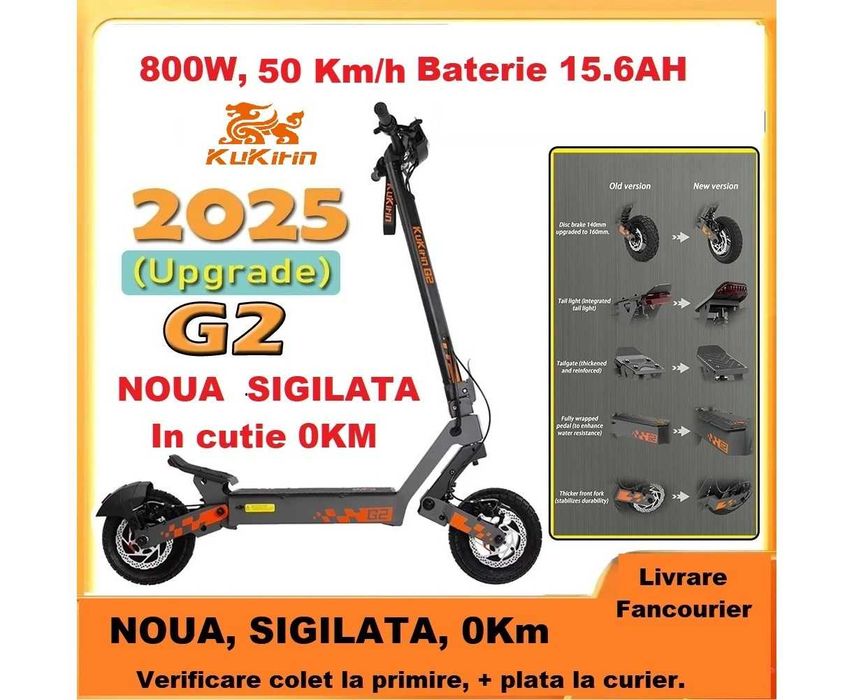 ️Sigilata‼️Kukirin G2‼️2025  NOUA‼️ 55km/h‼️ Motor Peak Power 1000W‼️