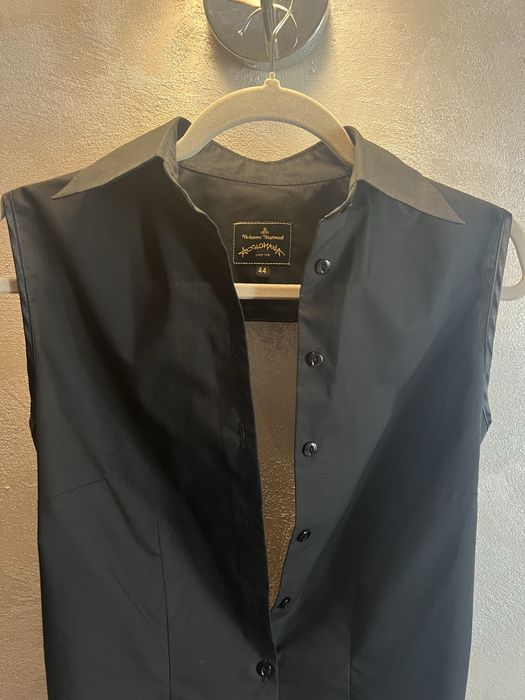 Vivienne Westwood Anglomania елек/риза с гол гръб и ефирна материя