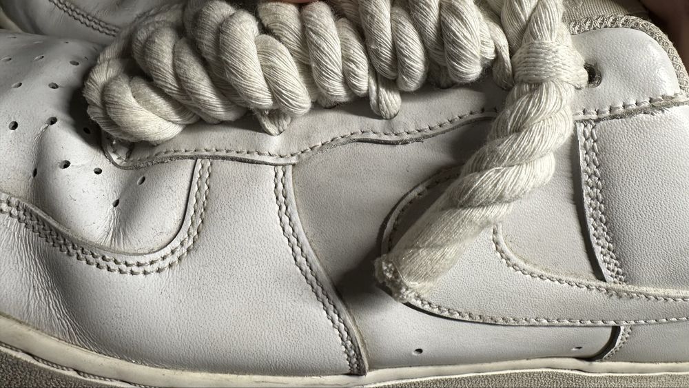 White air force 1 rope lace