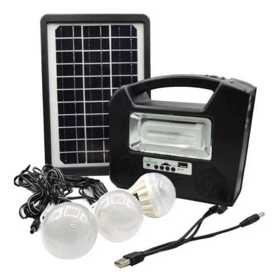 Kit panou solar camping CCLAMP CL-26 CU Radio si player mp3 3 becuri