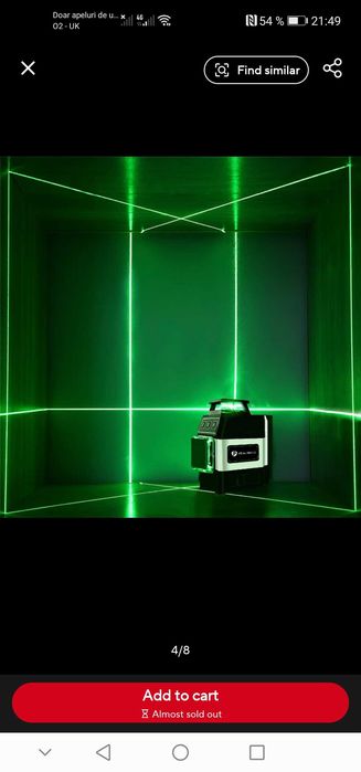 Nivela laser cu acumulator portabila