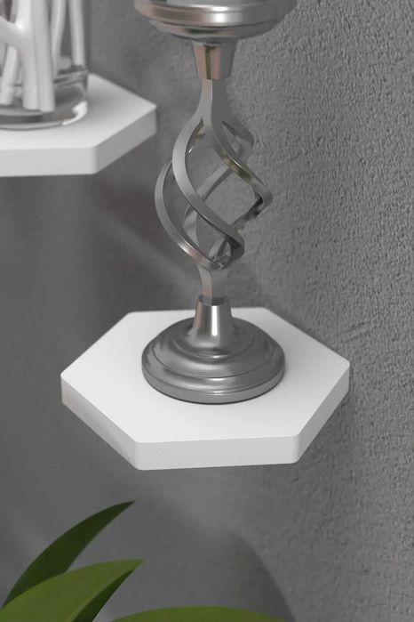 Рафтчета за стена/Комплект от 3 шестоъгълни етажерки за стена 5 цвята