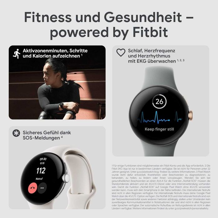 Нов! 2г Гаранция! Google Pixel Watch - Charcoal Silver, Mate Black