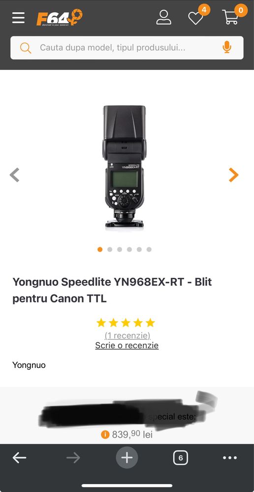 Yongnuo Speedlite YN968EX-RT - Blit pentru Canon TTL