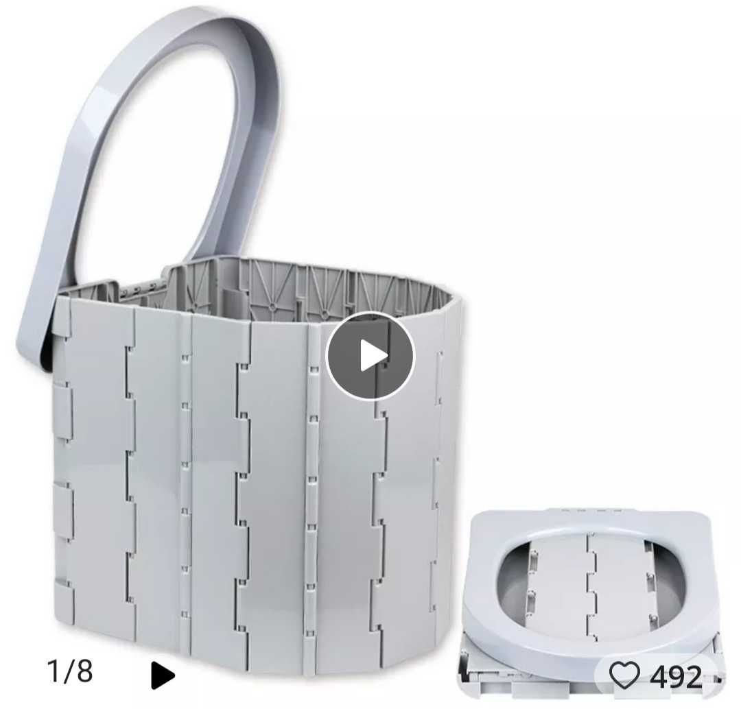 Сгъваема тоалетна за къмпинг и инвалиди Folding outdoor camping toilet