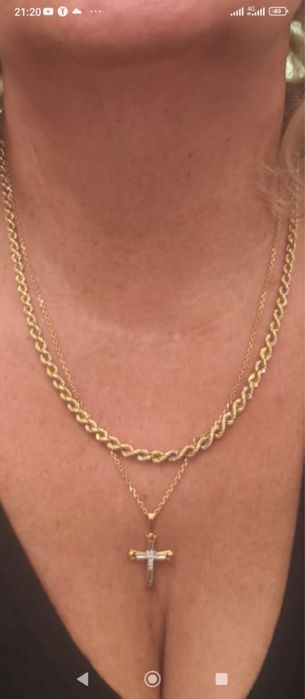 Роскошное, полновесное золотое колье, цепь!