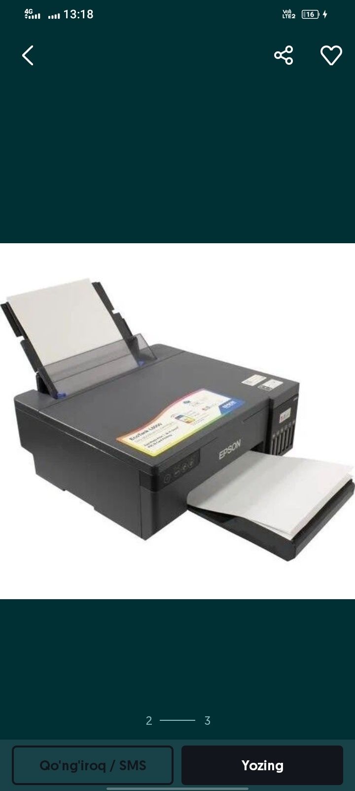 Epson L8050 yangi 3oy bulgan